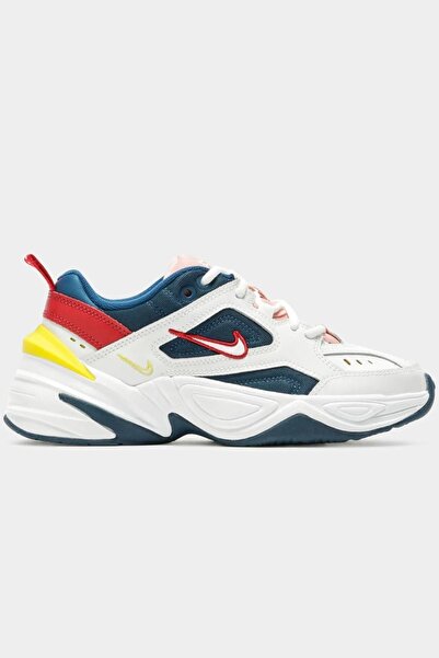 Nike M2k Tekno Leather Unisex Sneaker Hakiki Deri Spor Ayakkabı Beyaz Mavi Yü...