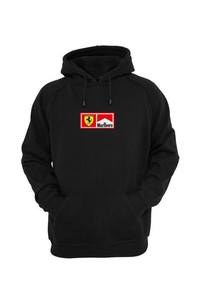 DEEPSENCE Чорна чоловіча толстовка з капюшоном - з логотипом