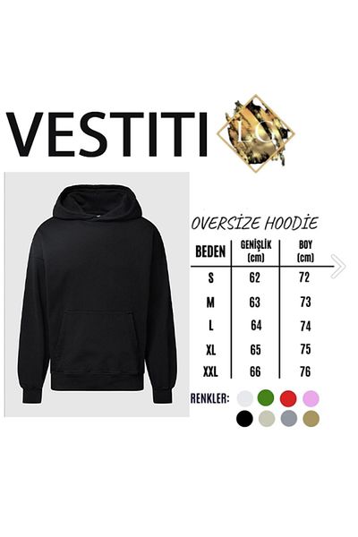 LA GULER Unisex Winter Hooded Oversize Hoodies - Πεύκα με στάμπα, 3 νήματα βαμβακερή σαρδόνια