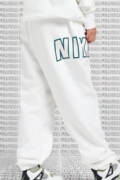 Nike Phoenix Fleece Φούτερ με ψηλή μέση, χαλαρή εφαρμογή, Oversize Φούτερ Λευκό