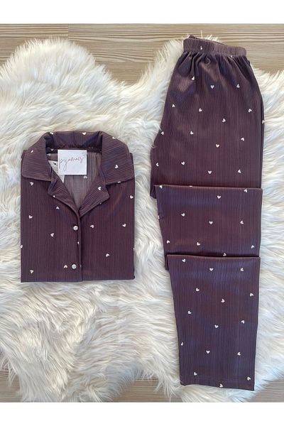 Pijamacs Set de pijamale cu mânecă scurtă cu model Pegasus violet închis