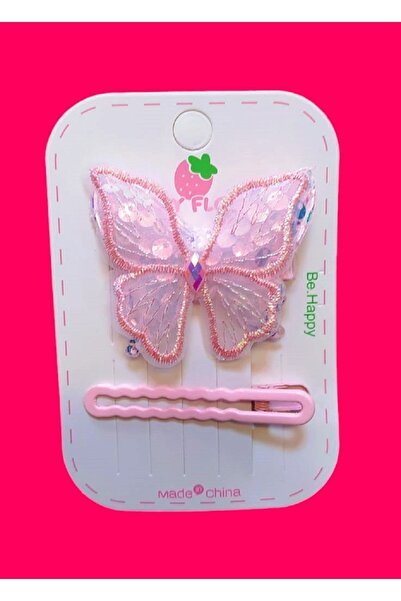 MONİCATİME Παιδικό σετ πόρπης πεταλούδας - 2 τεμαχίων (με κλιπ)