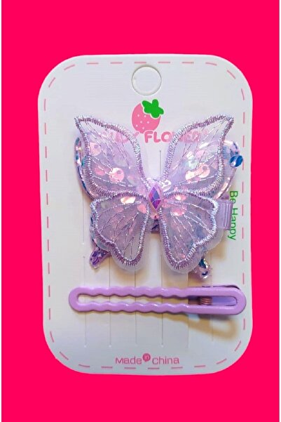 MONİCATİME Παιδικό σετ πόρπης πεταλούδας - 2 τεμαχίων (με κλιπ)