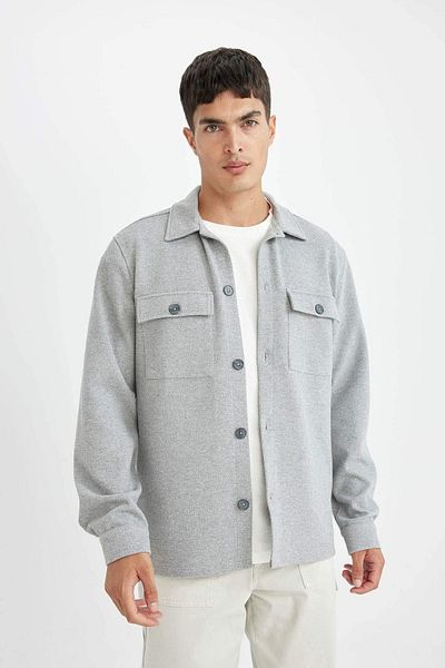 DeFacto Πουκάμισο Polo Neck Regular Fit Twill - DFC