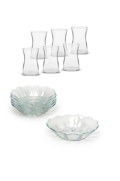 Paşabahçe 12 Piece Delightful Saddle Tea Set - P54361 + P42361