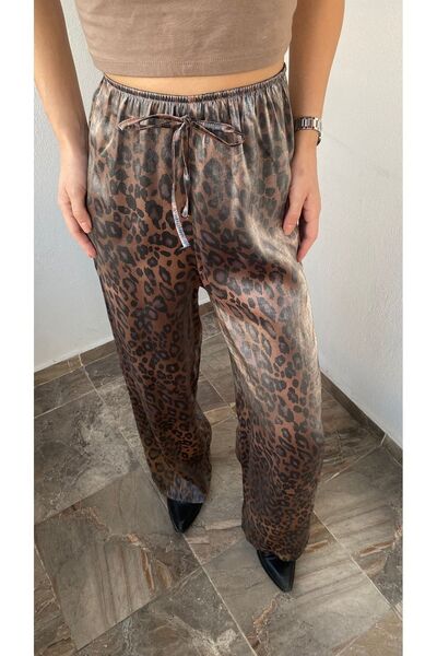 Mira Leopar Beli Lastikli Pantolon