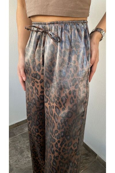 Mira Leopar Beli Lastikli Pantolon