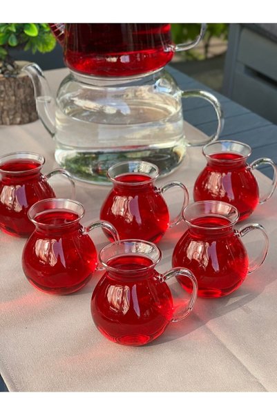 Generic Brand Set of 6 Enjoyable Glass Tea Cups 200ml