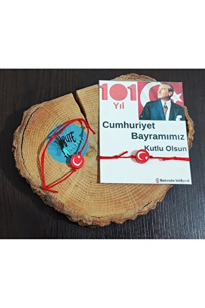 Butenin Atölyesi 29 أكتوبر، الجمهورية 101. سنة، سوار فيمو بعلم القمر والنجمة ...