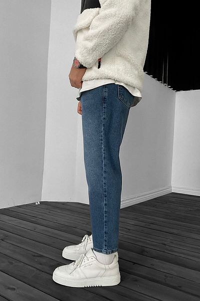 NO61 MAN Boyfriend Comfortable Fit Σκούρο Μπλε Τζιν