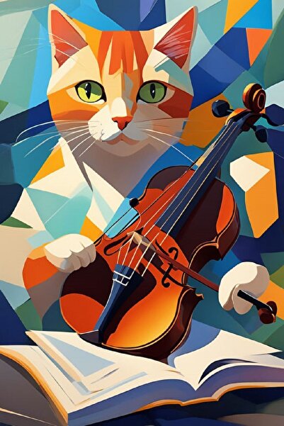 Genel Markalar Sayılarla Boyama Hobi Seti Renkli Baskılı (ÇERÇEVELİ) 40x50 Cm...