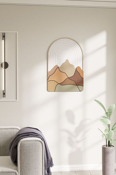 acargrafik Masă modernă din lemn cu design decorativ de munte
