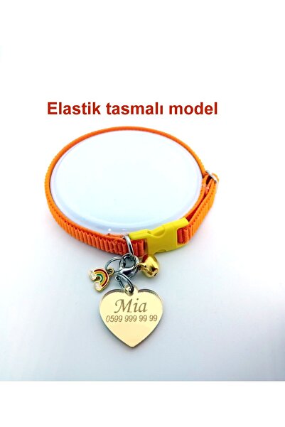 Sempati Store Kişiye Özel Isimli Elastik Kedi & Küçük Irk Köpek Tasması Isim ...