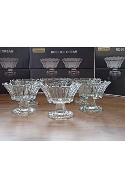 star glass وعاء سكر زجاجي ذو 6 أرجل وعاء سكر تركي Zyn-965