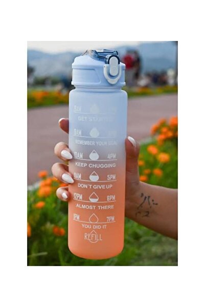 Genel Markalar Su Matarası Suluk Su Şisesi Spor Matarası Motivasyonel Su Mata...