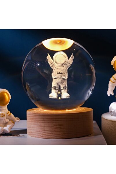 Kristal Cam Küre LED Işıklı USB Ahşap Tabanlı 3D Ev Oda Ofis İş Masaüstü Dekoratif Hediyelik Vip Set