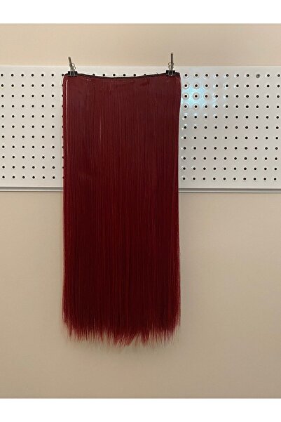 TOPRAK PERUK Düz Kızıl Yarım Ay Çıtçıt