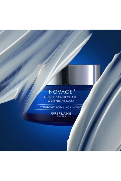 Oriflame Novage+ Intense Skin Recharge - Night Mask for Fatigue Symptoms Removal