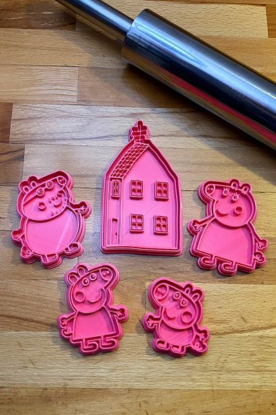 Lena Gift Store قالب حلوى البسكويت وتشكيل العجين من بيبا بيج (مجموعة من 10)