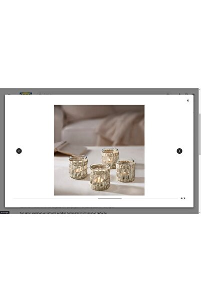 IKEA Slıpprıg Tealight Mumluk, Saz El Yapımı