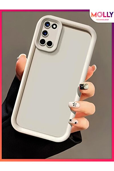 Molly Oppo A72 İçin Bej Kenarları Kalın Pan Silikon Kılıf