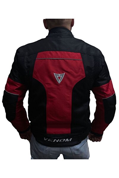 VENOM Dynamıc Motosiklet Montu Kırmızı-siyah V2 4 Mevsim (KALIPLAR DARDIR BİR BEDEN BÜYÜK SİPARİŞ VERİNİZ)