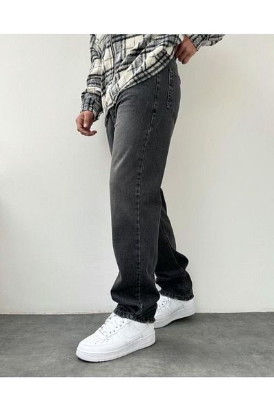 oraystore Black Baggy Trousers - Stone Detailed
