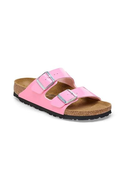 Birkenstock Arizona Bf Patent - Candy Pink Women's Slippers, Cork Sole