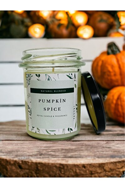 ROYAL MUM PUMPKIN SPİCE KOKULU - NATUREL KAVANOZ MUM