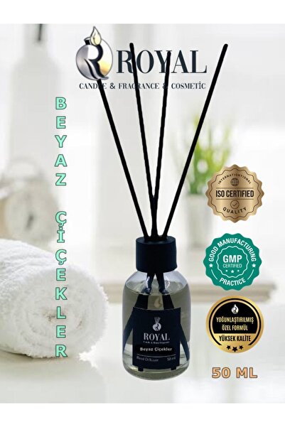 ROYAL MUM Beyaz Çiçekler Çubuklu Oda Kokusu 50 Ml