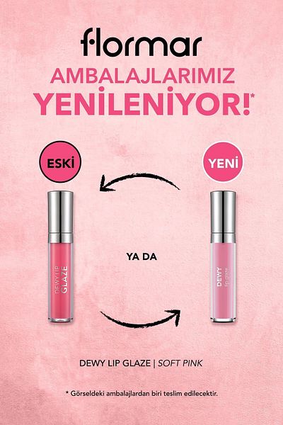 Flormar Dewy Lip Glaze Nourishing and Lip Gloss - 014 Soft Pink