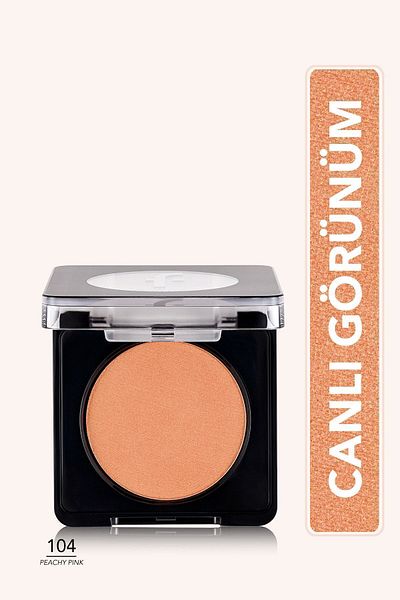 Flormar Intense Shimmer Compact Powder Blush - Blush-On - 104 Peachy Pink - 8682536051743