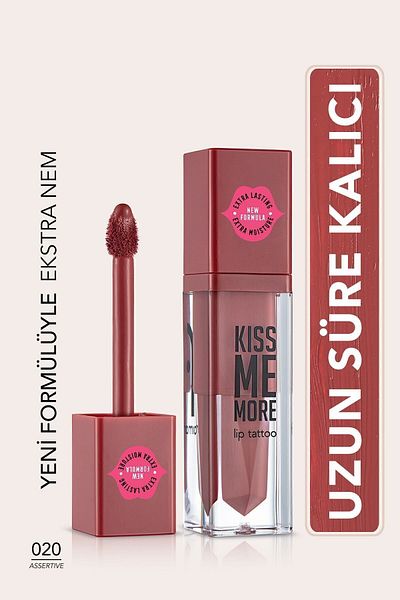 Flormar Long Lasting Matte Lipstick - Kiss Me More-020 Assertive-8682536040877