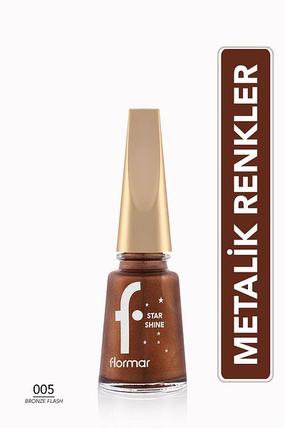 Flormar Metalik Parlak Oje - Star Shine Nail Enamel - 005 Bronze Flash-8690604564156