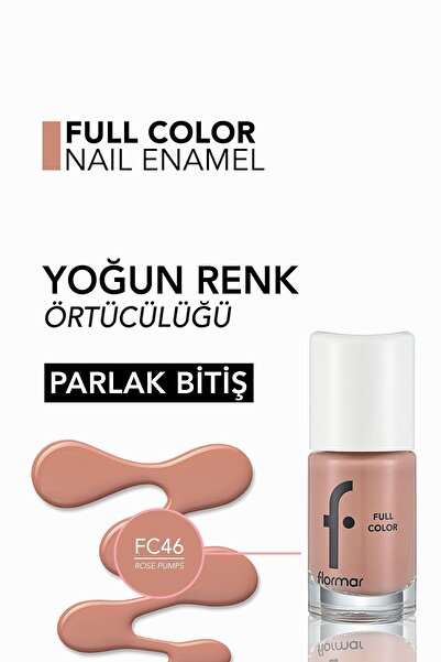 Flormar Yoğun Renk Veren Parlak Oje- Full Color Nail Enamel - Fc46 Rose Pumps - 8690604379996
