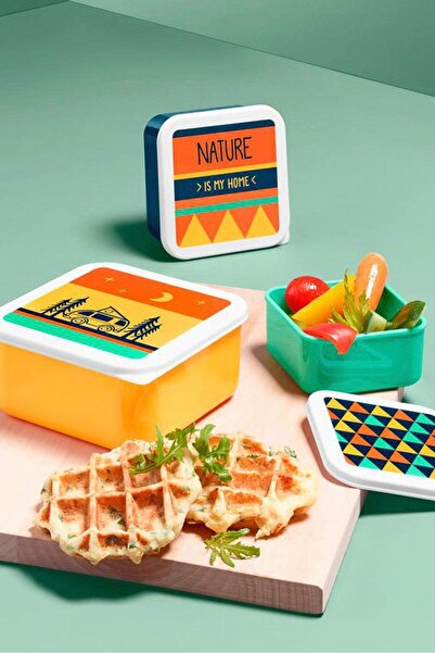 Tchibo 3 Pcs. Lunch Boxes, Yellow Combo