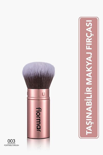 Flormar Practical and Hygienic Kabuki Brush with Lid - Portable Brush - 003 -8690604597680