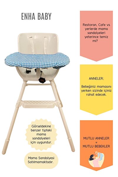 ENHA BABY Mama Sandalyesi Örtüsü Ve Taşıma Kılıfı -mavi-