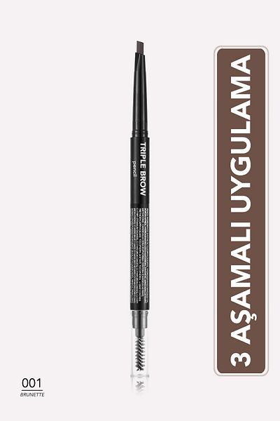 Flormar Triple Brow - 3 in 1 Textured Eyebrow Makeup Pencil