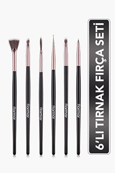 Flormar 6 Parça Nail Art Tırnak Fırçası Seti - Nail Art Brush Set - 022 - 8690604597871
