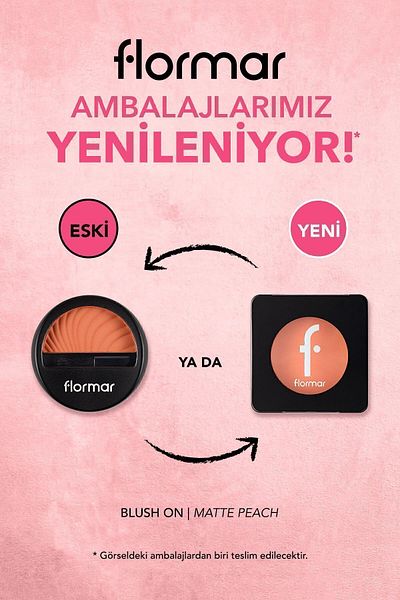 Flormar Blush-On Matte Peach Compact Blush - 100% Natural - 8682536051705