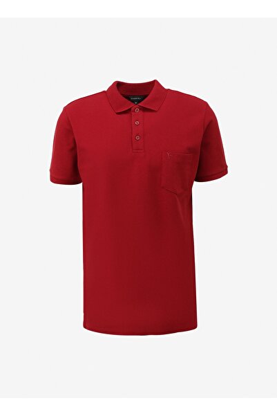 Fabrika Bordo Erkek Basic %100 Pamuk Polo T-Shirt CM NOBRO K CEPLI