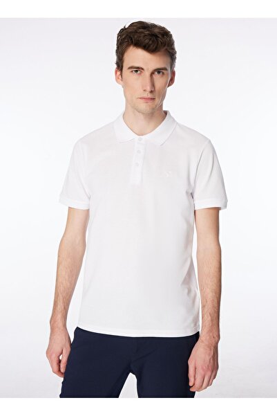 Fabrika White Men's Regular Fit Polo T-Shirt Boramır-Y