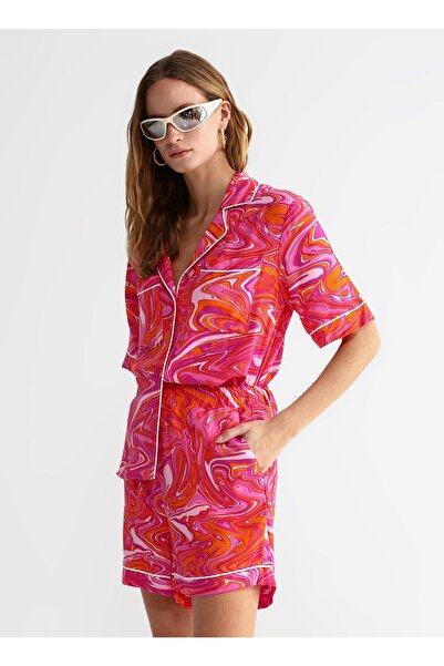 Fabrika Normal Bel Basic Pembe - Çok Renkli Kadın Şort Bıge