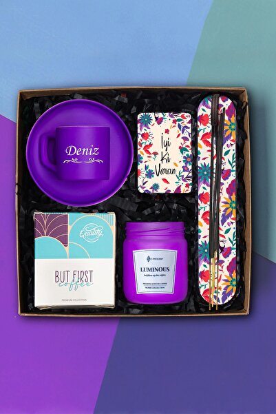 TrendHediye Kişiye Özel Renkli Fincan, Kahve, Kokulu Cam Mum, Tütsü & Hediye ...