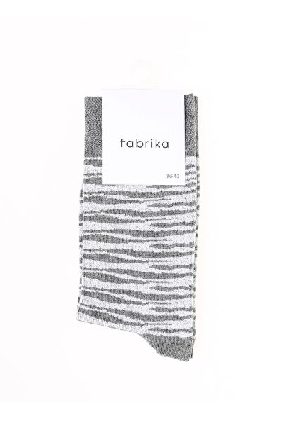 Fabrika Gri Kadın Soket Çorap Fab-ns-39