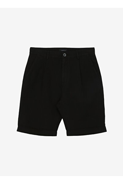 Fabrika Siyah Erkek Basic Bermuda Şort F4SM-SHT 0725