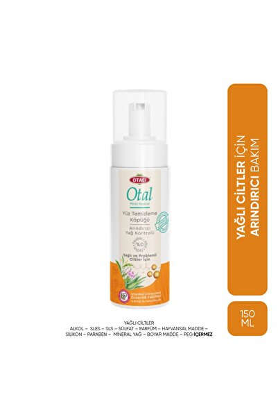 Otacı Otal Arındırıcı Yağ Kontrolü Yüz Temizleme Köpüğü 150ml