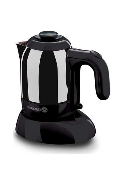 KORKMAZ A475-03 Korkmaz Mia Inox/Black Electric Coffee Pot Machine