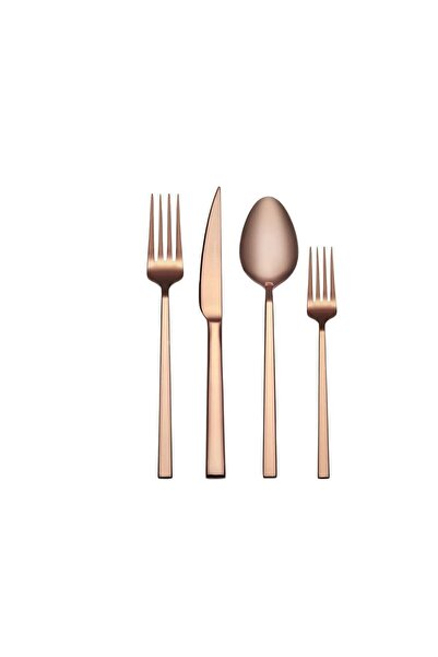 KORKMAZ Lora Rosagold 24 Parça Çatal Kaşık Bıçak Seti A2488